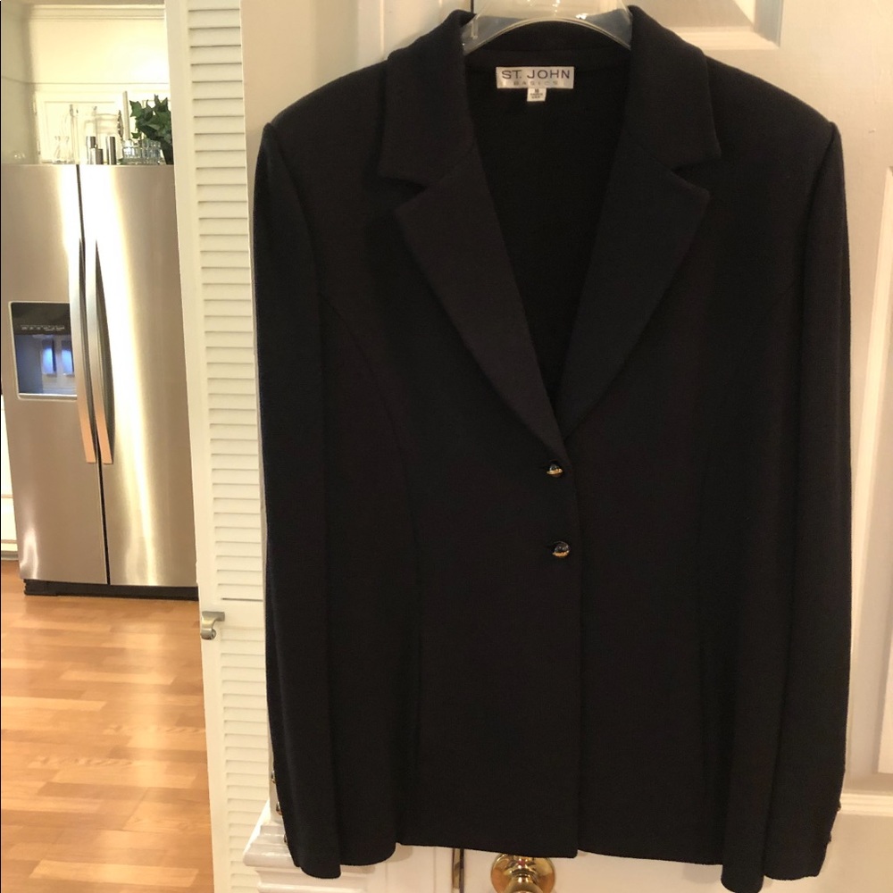 St. John Black Knit Jacket